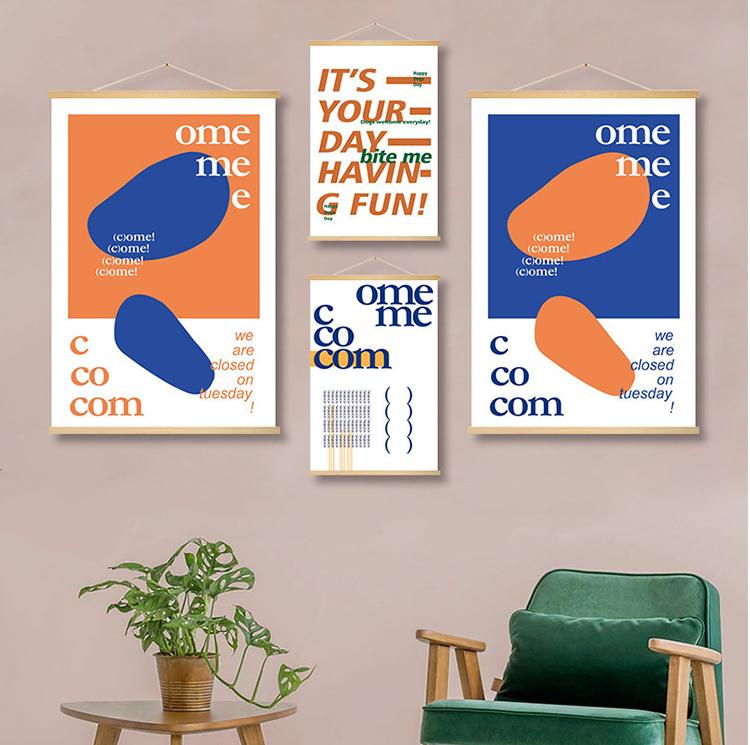 Wooden Shaft Hanging Poster
